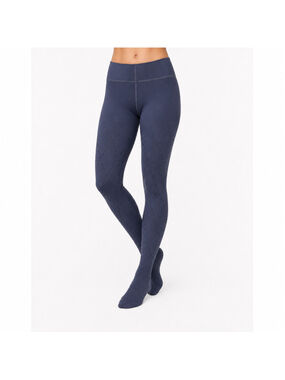 Women’s Fleece Lined Fishnet Patterned Tights – UniikStuff – Gray – NIP